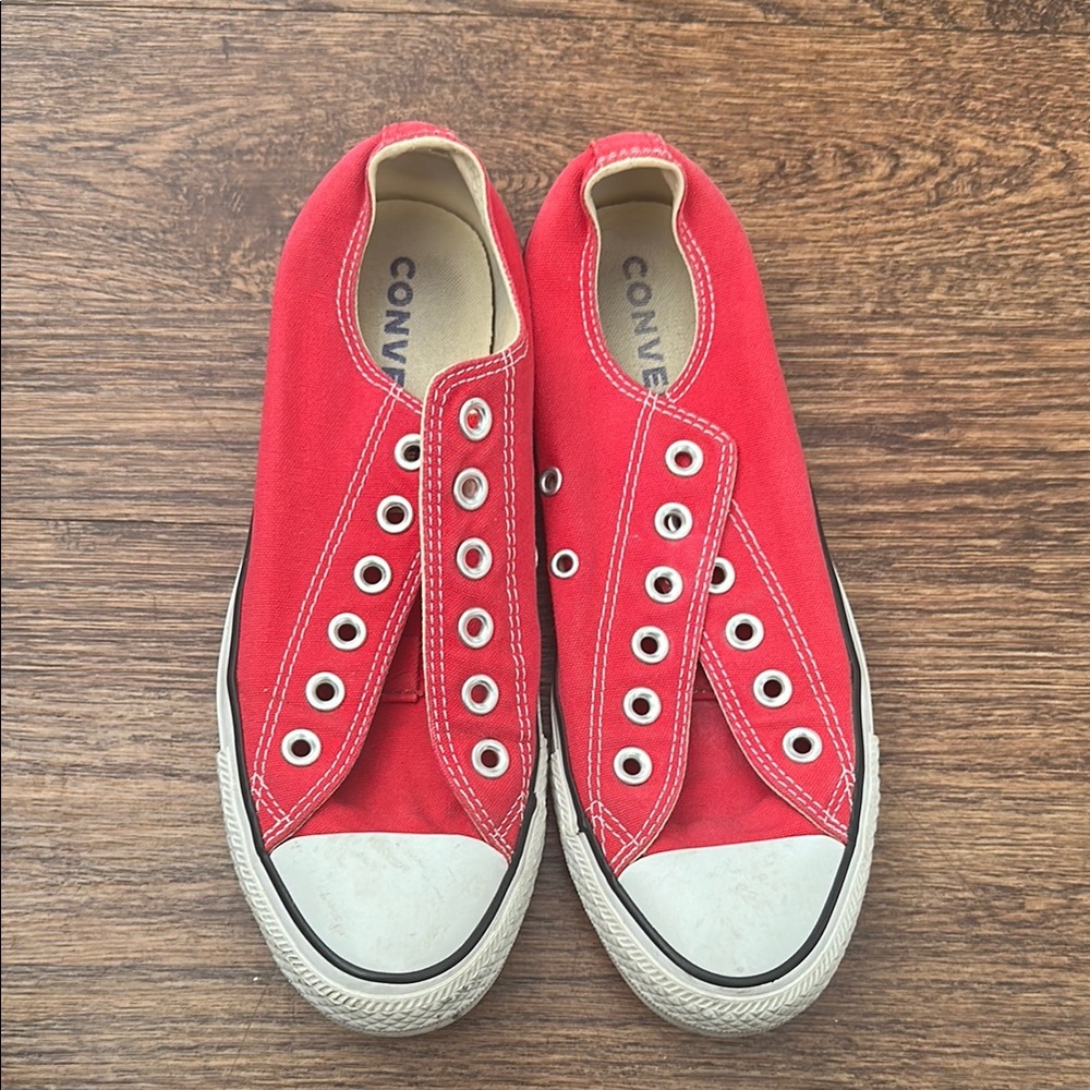 Converse Bold Red Canvas Slip-Ons